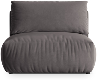 Micadoni Modul Chris Groß 1-Sitzer Samt Dunkelgrau