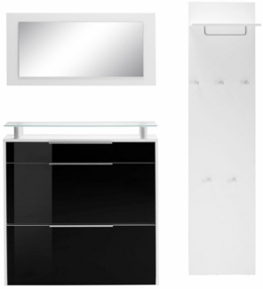 borchardt Möbel Garderoben-Set Oliva, (3-tlg), mit hängendem Schuhschrank, Paneel und Spiegel