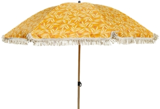 Meinposten Sonnenschirm Strandschirm Schirm UV Schutz mit Tasche Gelb Ø 170 cm, abknickbar