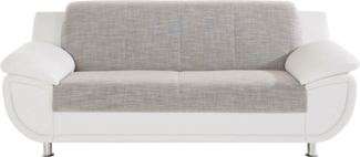 TRENDMANUFAKTUR 3-Sitzer Rondo 3, zeitlos und modern, bequem, Materialmix, wahlweise mit Federkern, extrabreite Armlehnen zum Relaxen