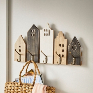 Home-trends24. de Garderobenleiste Garderobenhalter Garderobenleiste Garderobe 5 Haken Wandgarderobe