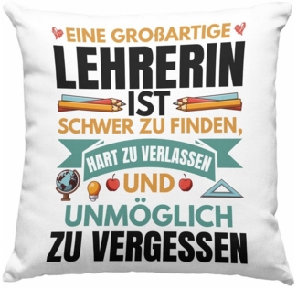 Trendation Dekokissen Trendation - Lehrerin Abschiedsgeschenk Kissen Geschenk zum Abschied K