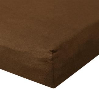 BettwarenShop Jersey Spannbetttuch Ultra-Stretch|200x220 - 220x240 cm| mocca