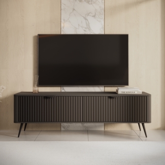 AX LIVING Moderner TV Board schwarz matt Vespasia 163 2D 163cm Breite