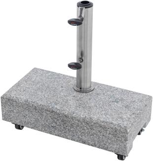 Doppler Granitsockel 25 kg Balkonsockel mit Rollen ø 25x48 mm Schirmsockel 85897