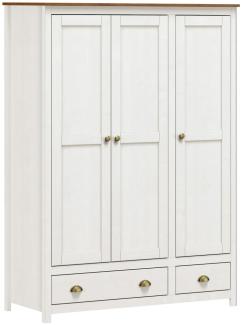 Kleiderschrank aus Kiefernholz 91 x 185 x 54 cm Weiß