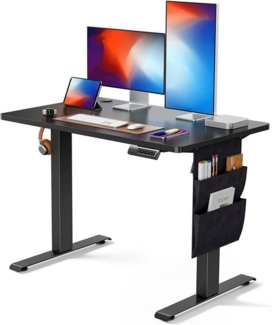 Vivitar Schreibtisch Elektrischer Höhenverstellbarer Schreibtisch mit Storage Tasche (Ergonomisch, Elektrisch, Einstellbar, Kratzfest, High-Tech Schneckengetriebe, 100 x 60 cm Tragfähigkeit bis zu 80 kg, 4-Positionen-Höhenverstellung), für Home Office,...