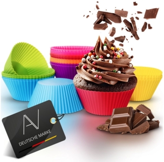 AVANA Muffinform aus Silikon Große Muffinformen Muffinförmchen Cupcake Backformen, (20-tlg), Antihaftbeschichtung, BPA-frei, Umweltschonend, 7 Farben