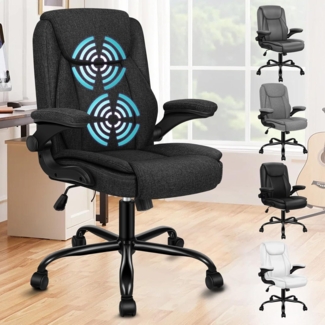 Massage-Bürostuhl Computer Leinen 150kg 90-135° RüCkenlehne Ergonomischer