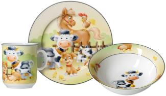 Ritzenhoff & Breker Kindergeschirr-Set Hoftiere (3-tlg), 1 Personen, Porzellan, im Geschenkkarton