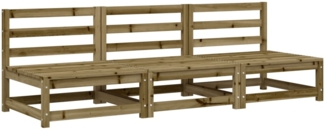 vidaXL Gartensofas ohne Armlehnen 3 Stk. 70x70x67 cm Kiefernholz 837934