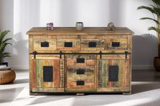 Sideboard Kommode Mango massiv vielfarbig 150 x 90 x 45 cm LIBRO 134902077