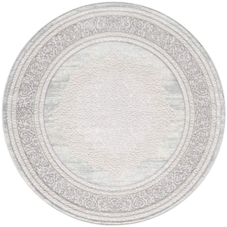Carpet City Teppich ANTIK209, rund, Höhe: 10 mm, Kurzflor, 3D-Optik, Klassisch-Modern für Wohnzimmer, Schlafzimmer