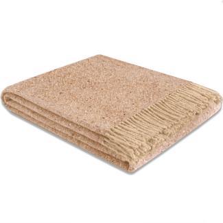 Traumschloss Naturhaar Wohndecke Uni beige