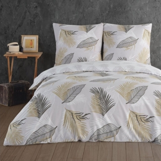 Buymax Bettwäsche, Renforcé: 100% Baumwolle, 2 teilig, Premium 100% Baumwolle Bettbezug-Set 155x220 cm mit Reißverschluss