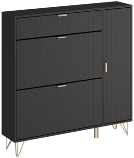 Vicco Schuhschrank Helge, Schwarz, 108 x 107.5 cm