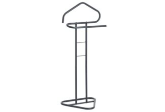 IDIMEX Herrendiener CAMILO, Stummer Diener Kleiderablage mit Hosenbügel aus Metall grau