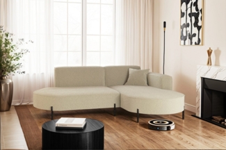Kaiser Möbel Ecksofa Sofa L-Form Designer Modena Rein stoff Noel, Quelle, Poso