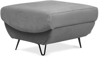 Wohnideebilder Silva Grau Fußhocker PU-SIL-03NU