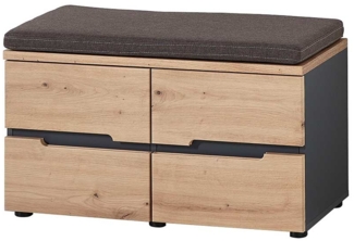 Bank Melanie / Memphis , Holzwerkstoff , Holzfarben , 80 x 48 x 38 cm