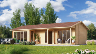 Fjordholz Gartenhaus Modell Casablanca 70 Farblos