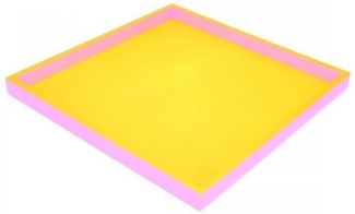 Gift Company Neo Tablett quadratisch (32x2,5x32cm) 2 farbig gelb/rosa