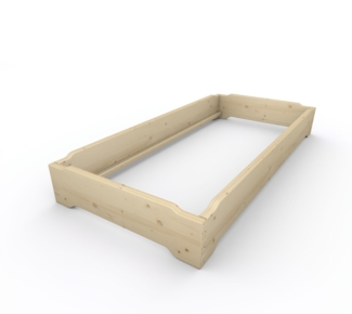 Stapelbett Holzbett (Fichte) "Gäste-Edi" 90 x 200cm 27cm Gästebett Jugendbett