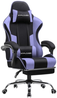 GTPLAYER Gaming-Stuhl Bürostuhl mit Massagefunktion, Fußstütze, Kopfstütze (Packung), Ergonomischer Gamer Stuhl Maximale Belastung 150 kg, 360° drehbar