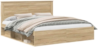 vidaXL Bettrahmen Sonoma 200 x 200 cm Massives Kiefernholz 3410050