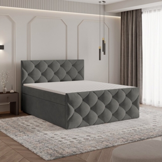 Masseno Boxbett ROVARI 140x200 cm mit Bonell Matratze und Topper