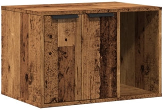 vidaXL Katzenklo Altholz-Optik 60x40x40 cm Holzwerkstoff 857731