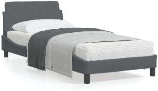 vidaXL Bettgestell "Dover" Dunkelgrau 90x190 cm Samt 373093