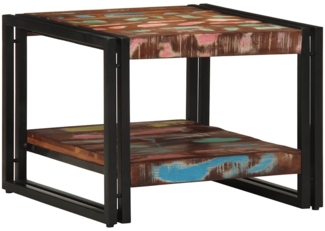 vidaXL Couchtisch Mehrfarbig 50x50x38 cm Altholz Massivholz 4102723