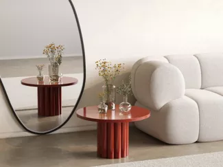 Vente-unique - Beistelltisch - Metall - Terracotta - SEMALIA