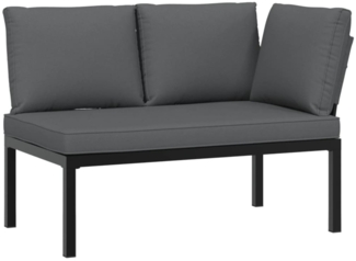 vidaXL Gartenbank mit Kissen Schwarz Aluminium 4008569