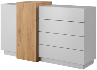 Compleo Kommode mit 4 Schubladen und 2 Türen, Scandi design NONI, Breite: 160 cm