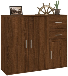 vidaXL Sideboard Braun Eichen-Optik 91x29,5x75 cm Holzwerkstoff 823276