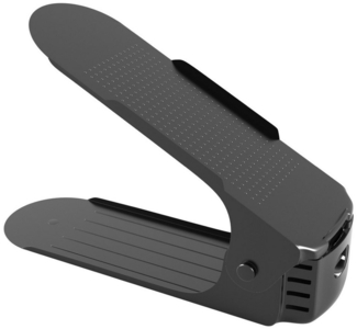 Intirilife Schuhstapler, 10x höhenverstellbarer Schuhstapler Schuhständer Organizer in Schwarz