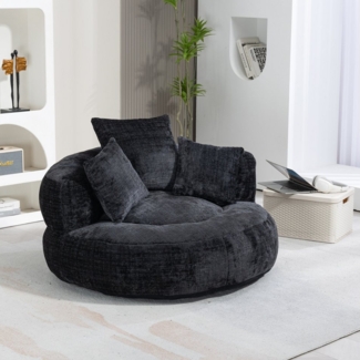 HAUSS SPOLE Schlafsofa Sitzsack Relaxsessel Posterstuhl, Extrabreit Lazy Sofa mit 3 Kissen