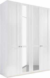 Kleiderschrank Newport 180x58x234cm Schlafzimmerschrank weiß 4-türig