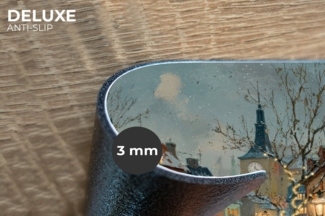 MuchoWow Platzset Weihnachtliche Atmosphäre - City Square - Farbenfroh, (6-St), Platzsets, Tischset, Abwaschbar, Tischsets, Platzdeckchen