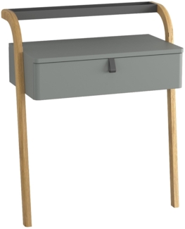 BADEDU PINA Schminktisch 76 cm breit, Grün, mit Schublade