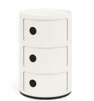 Kartell Container Componibili mit drei Fächern Weiß