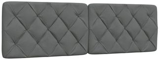 vidaXL Bett Kopfteil-Kissen Dunkelgrau 90 cm Stoff (1-tlg)
