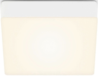 BRILONER - LED Deckenlampe rahmenlos, warmweiße Lichtfarbe, 11 Watt, 1000 Lumen, LED Lampe, Deckenleuchte, Wohnzimmerlampe, Schlafzimmerlampe, Küchenlampe, 15,7 x 15,7 x 3,6 cm, Weiß