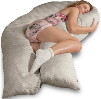 Traumreiter Seitenschläferkissen Traumreiter U Visco Kissen mit Bezug Velour Deluxe