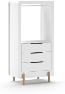 Regalschrank Karyl 88x54x180 Standregal MDF Weiß