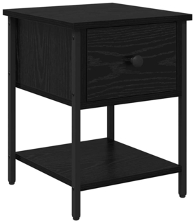 vidaXL Nachttisch Schwarz Eichen-Optik 34 x 35,5 x 45 cm Holzwerkstoff 881804