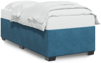 vidaXL Bettgestell Blau 100x200 cm Samt 3284617