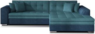 ELTAP 'Sorento', Ecksofa, Eckcouch, Blau, 78 x 194 x 296 cm, Rechts